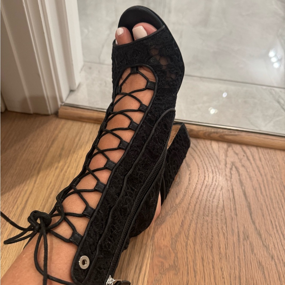 Fun lace up boots.